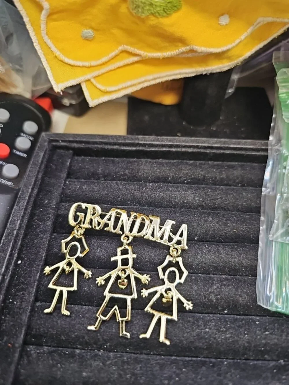 Vintage Grandma Brooch /pin articulated Mothers day gift